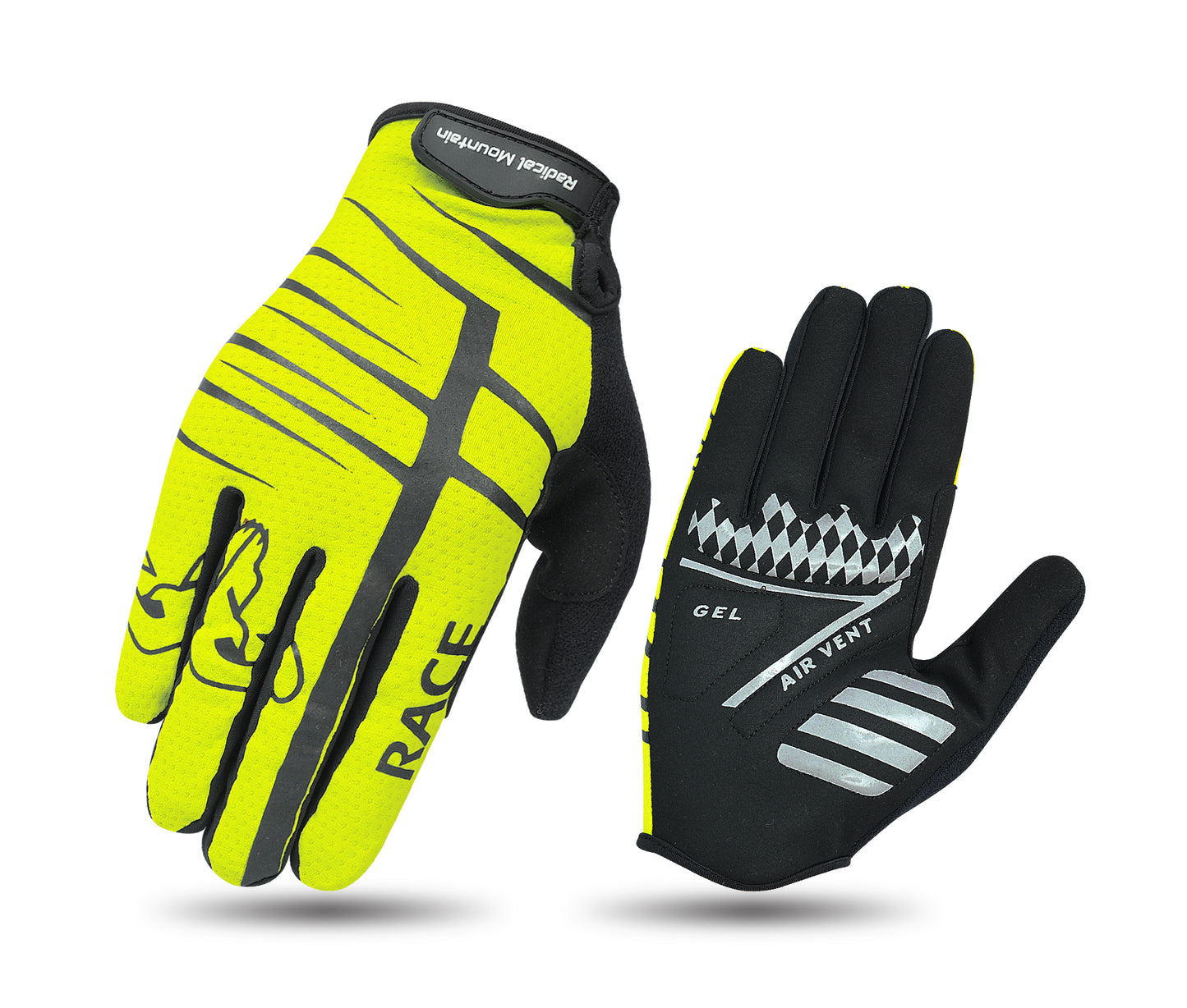 Radical Mountain Long Finger Gloves 1771 - Neon Yellow, Size XL