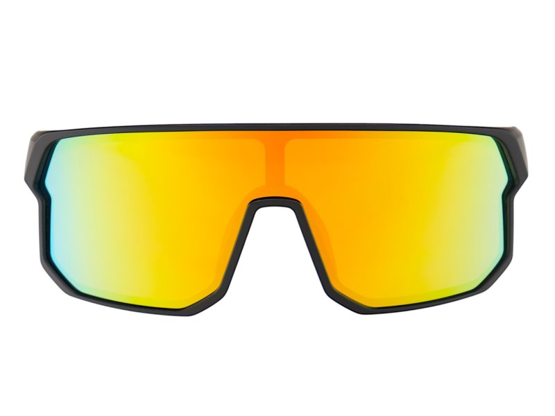 Radical Mountain Sunglasses S13732, Black Mirror Yellow