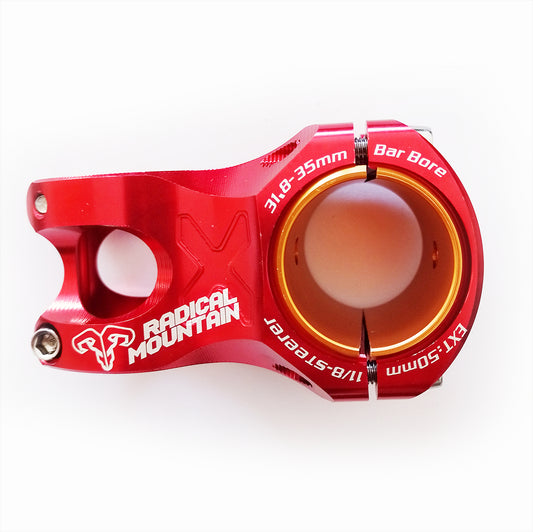 Radical Mountain Enduro Alloy Stem 31.8mm - Red