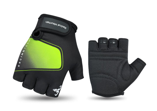 Guantes de dedos cortos Radical Mountain 1479 - Negro/Verde, Talla S