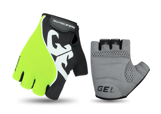 Guantes de dedos cortos Radical Mountain 1454 - Negro/Verde, Talla L