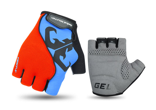 Guantes de dedos cortos Radical Mountain 1454 - Azul/Rojo, Talla M