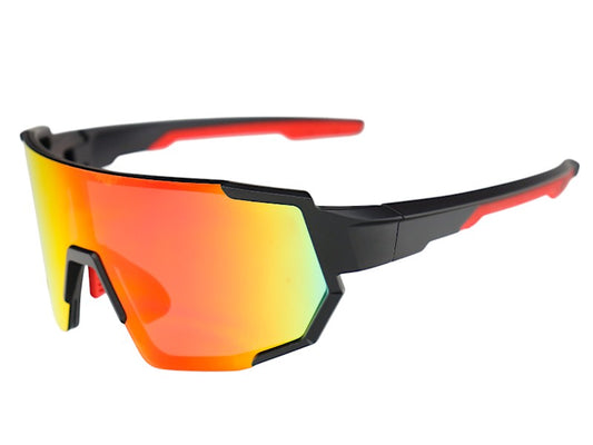 Radical Mountain Sunglasses S13682, Black Mirror Red