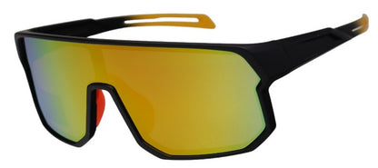 Radical Mountain Sunglasses S13732, Black Mirror Yellow