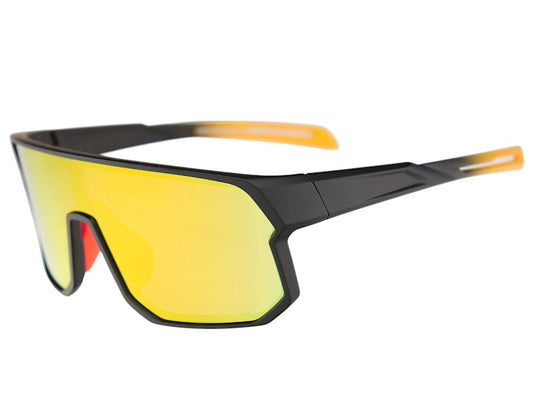 Radical Mountain Sunglasses S13732, Black Mirror Yellow